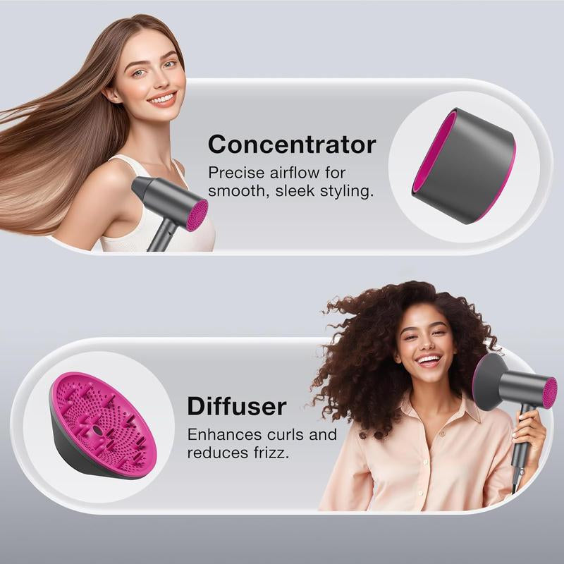 BABONIR 1875W Ionic Hair Dryer - Quick-Dry, Frizz Reduction, Lightweight & Foldable Design for Effortless Styling