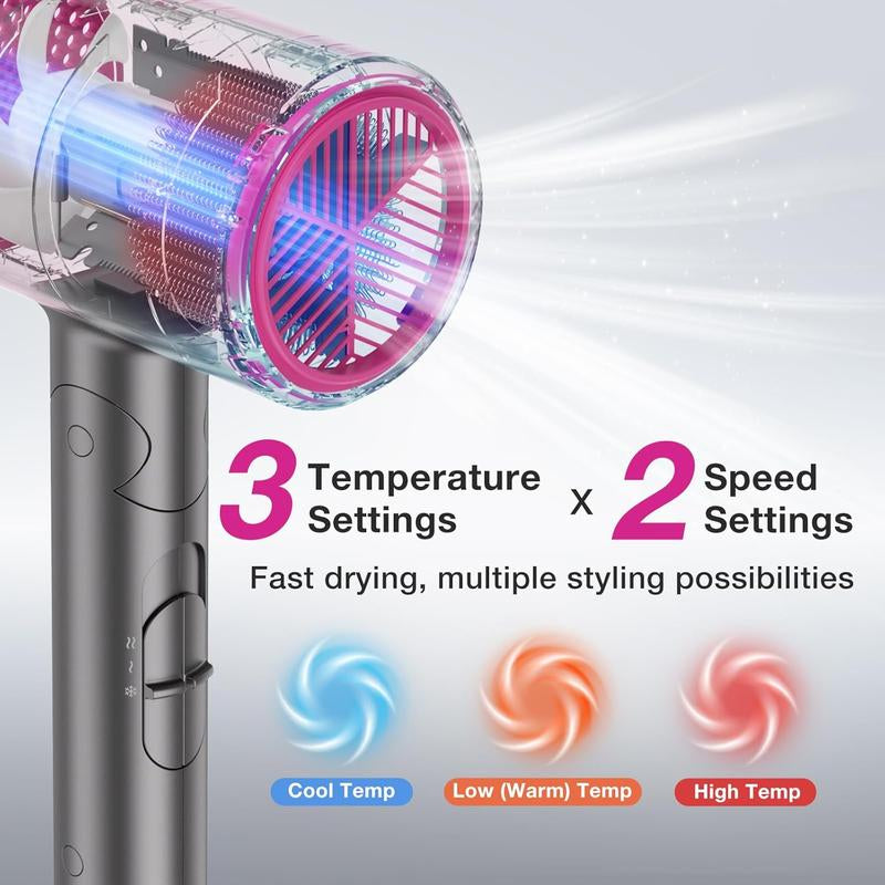 BABONIR 1875W Ionic Hair Dryer - Quick-Dry, Frizz Reduction, Lightweight & Foldable Design for Effortless Styling