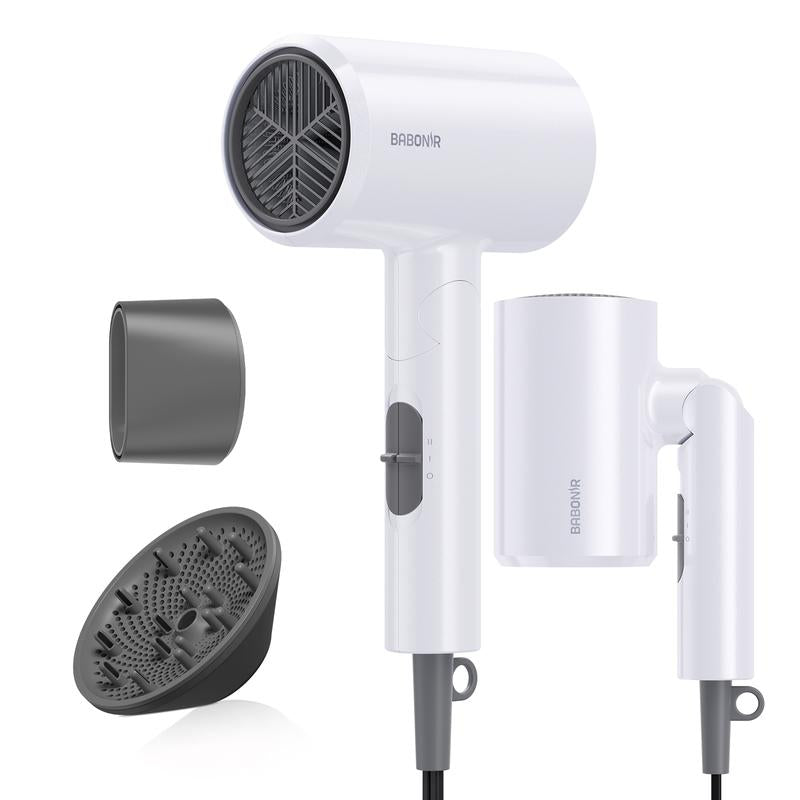 BABONIR 1875W Ionic Hair Dryer - Quick-Dry, Frizz Reduction, Lightweight & Foldable Design for Effortless Styling