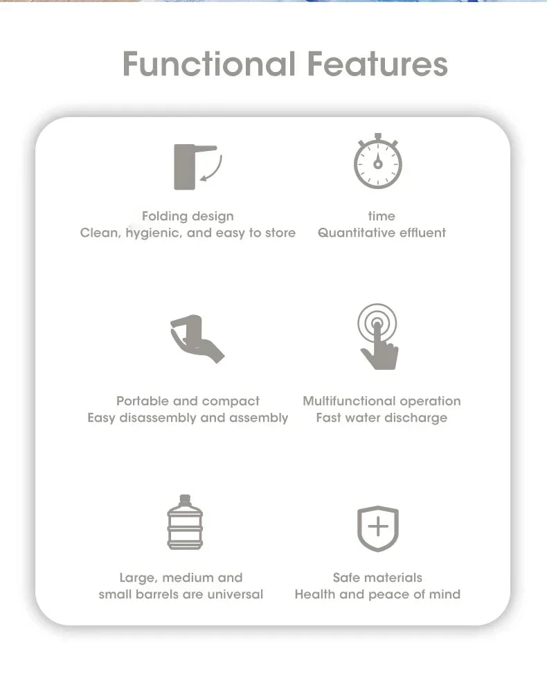 Electric Water Pump Bucket Water Suction Device Water Intake Device Household Office USB Outdoor Convenient Water Dispenser