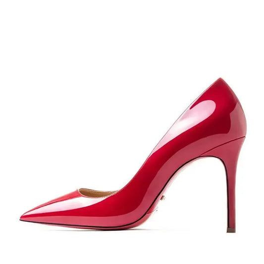 Plus Size 34-44 Sexy Red Shoes Rubber Bottom Pointed Toe Spring Shallow Women Pumps Dress Party Wedding High Heels