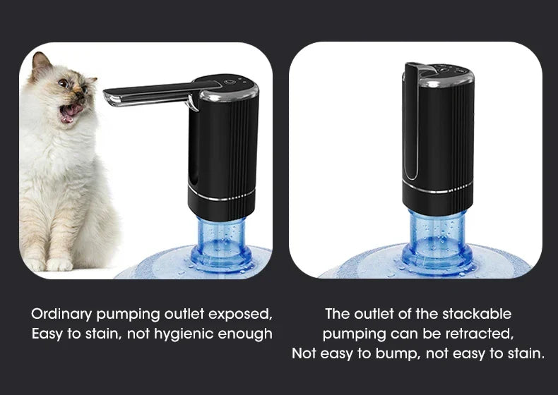 Electric Water Pump Bucket Water Suction Device Water Intake Device Household Office USB Outdoor Convenient Water Dispenser