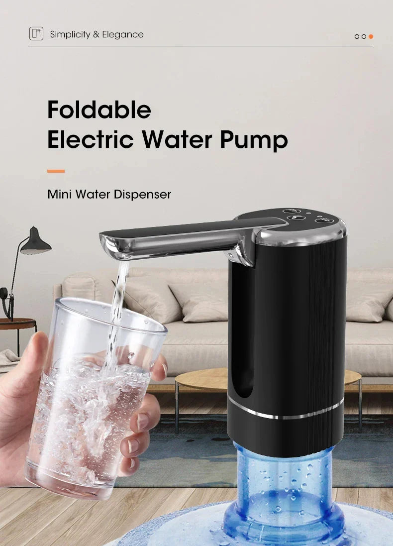 Electric Water Pump Bucket Water Suction Device Water Intake Device Household Office USB Outdoor Convenient Water Dispenser