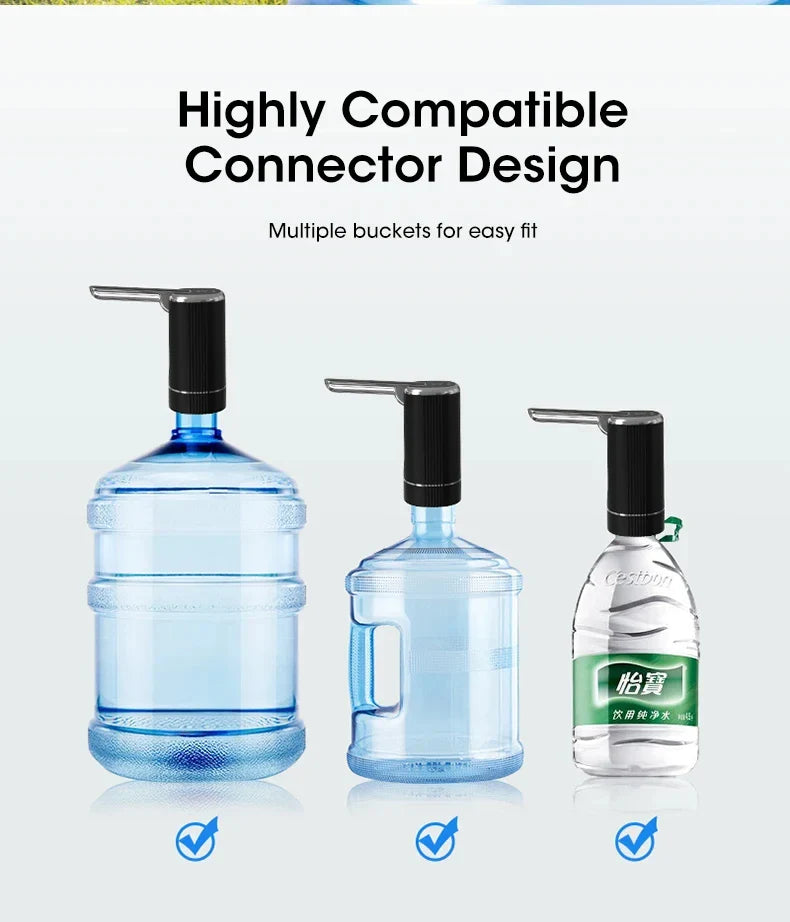 Electric Water Pump Bucket Water Suction Device Water Intake Device Household Office USB Outdoor Convenient Water Dispenser