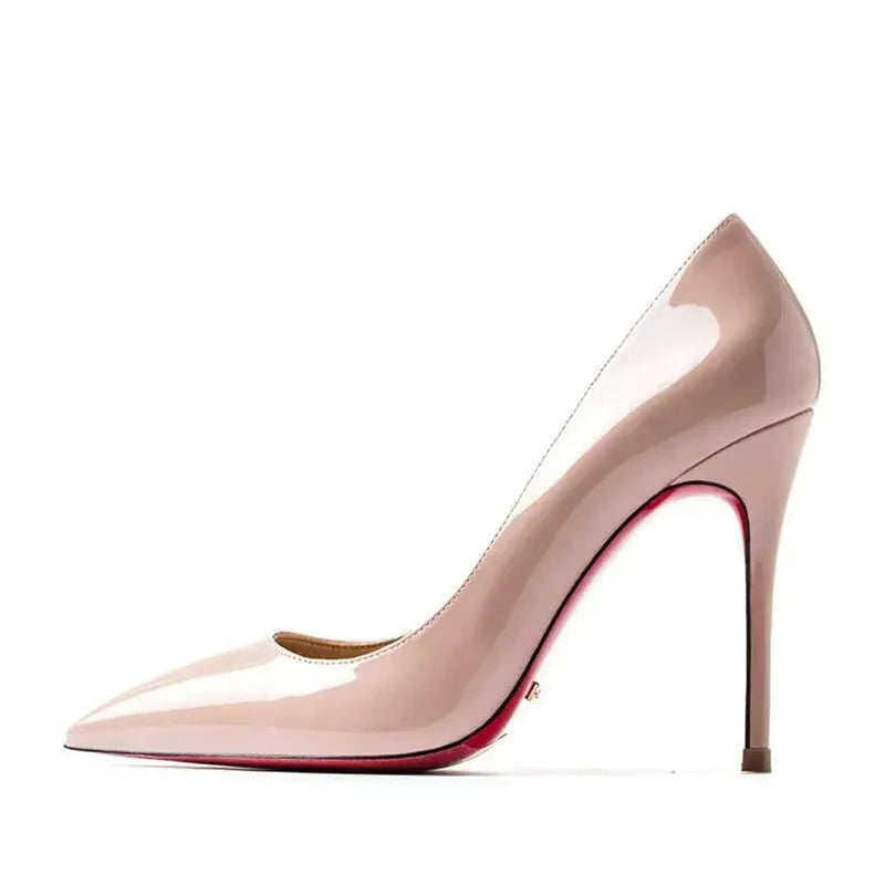 Plus Size 34-44 Sexy Red Shoes Rubber Bottom Pointed Toe Spring Shallow Women Pumps Dress Party Wedding High Heels