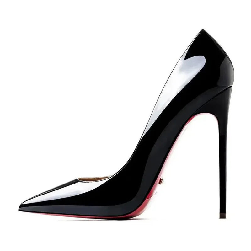 Plus Size 34-44 Sexy Red Shoes Rubber Bottom Pointed Toe Spring Shallow Women Pumps Dress Party Wedding High Heels