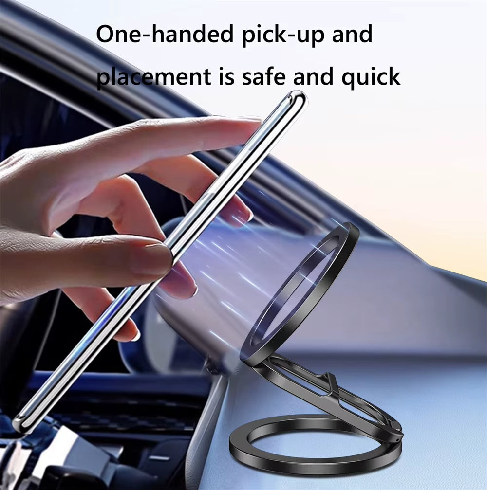 2025 Double Sided Magsafe Phone Stand Magnetic Phone Ring Holder Kickstand Magnet Grip for Iphone 15 14 Android Gym Car Holder